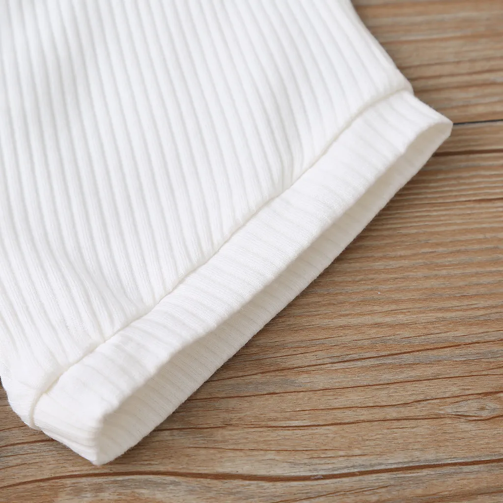 2pcs Baby Boy/Girl 95% Cotton Ribbed Short-sleeve Button Up Top and Shorts Set