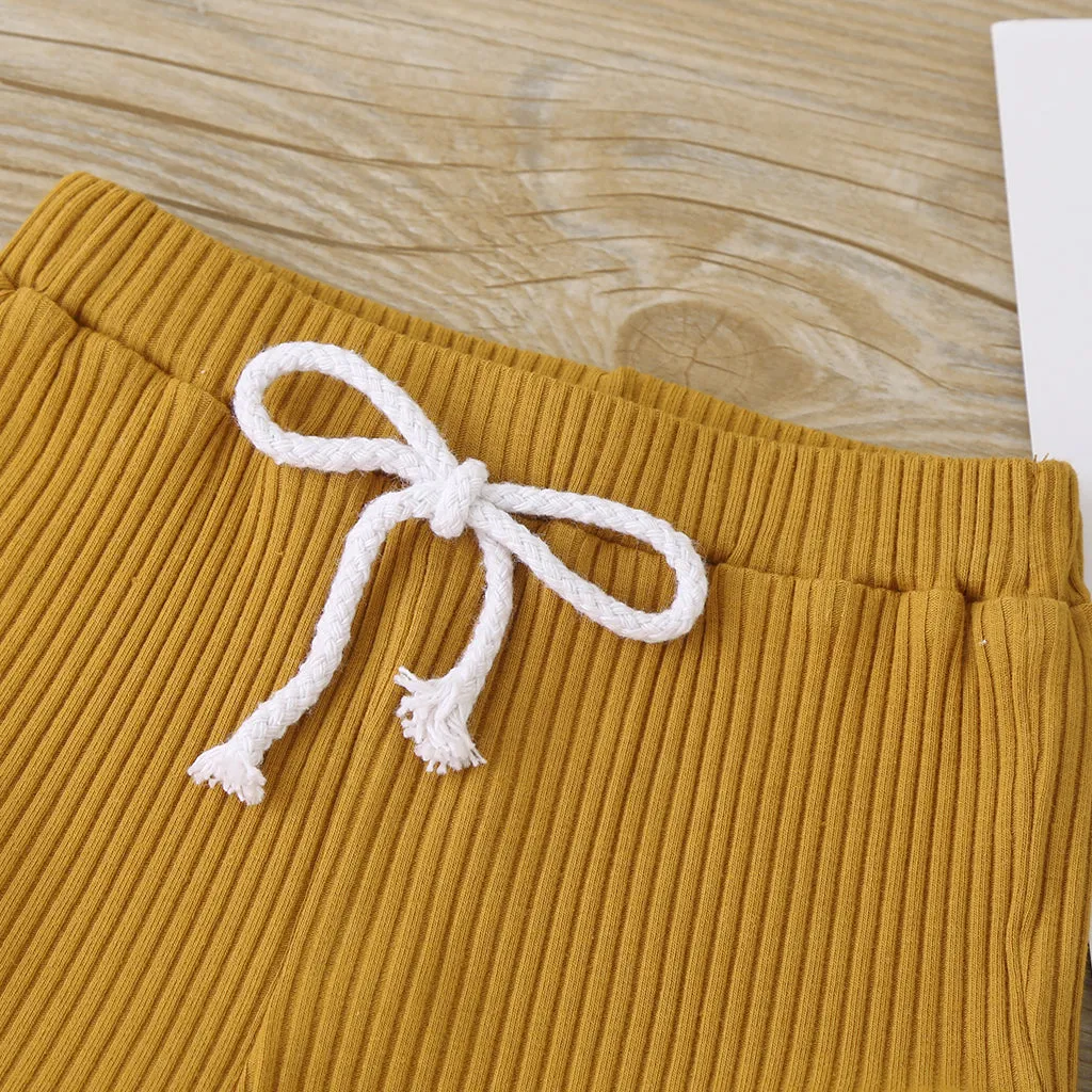 2pcs Baby Boy/Girl 95% Cotton Ribbed Short-sleeve Button Up Top and Shorts Set