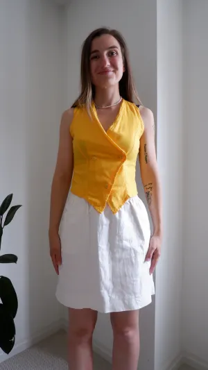 90s Sunshine Cropped Vest-Style Top - XS