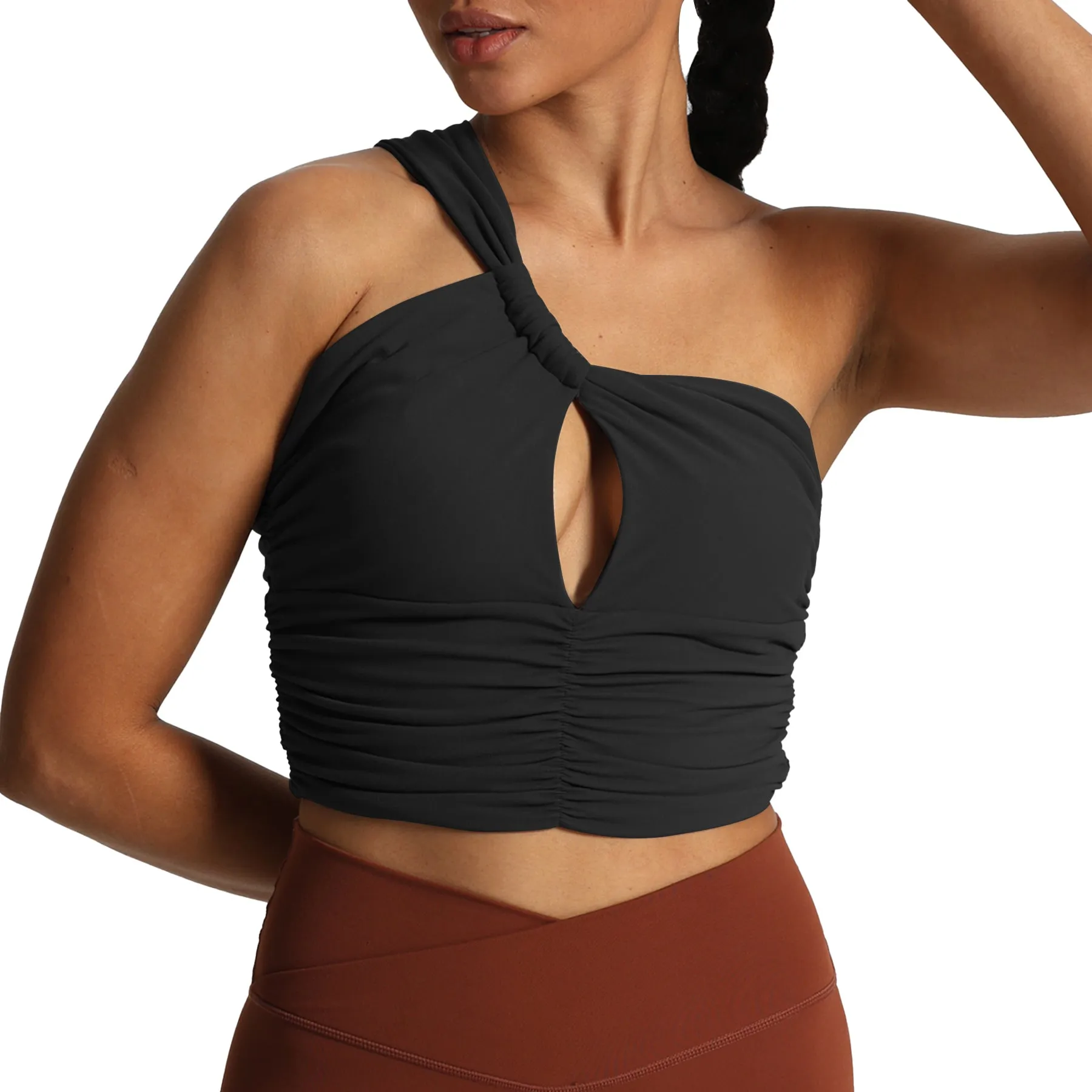 Aoxjox Chrishell One Shoulder Ruched Top