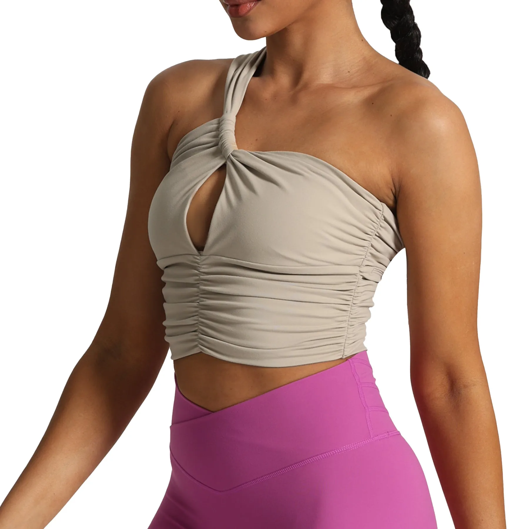 Aoxjox Chrishell One Shoulder Ruched Top