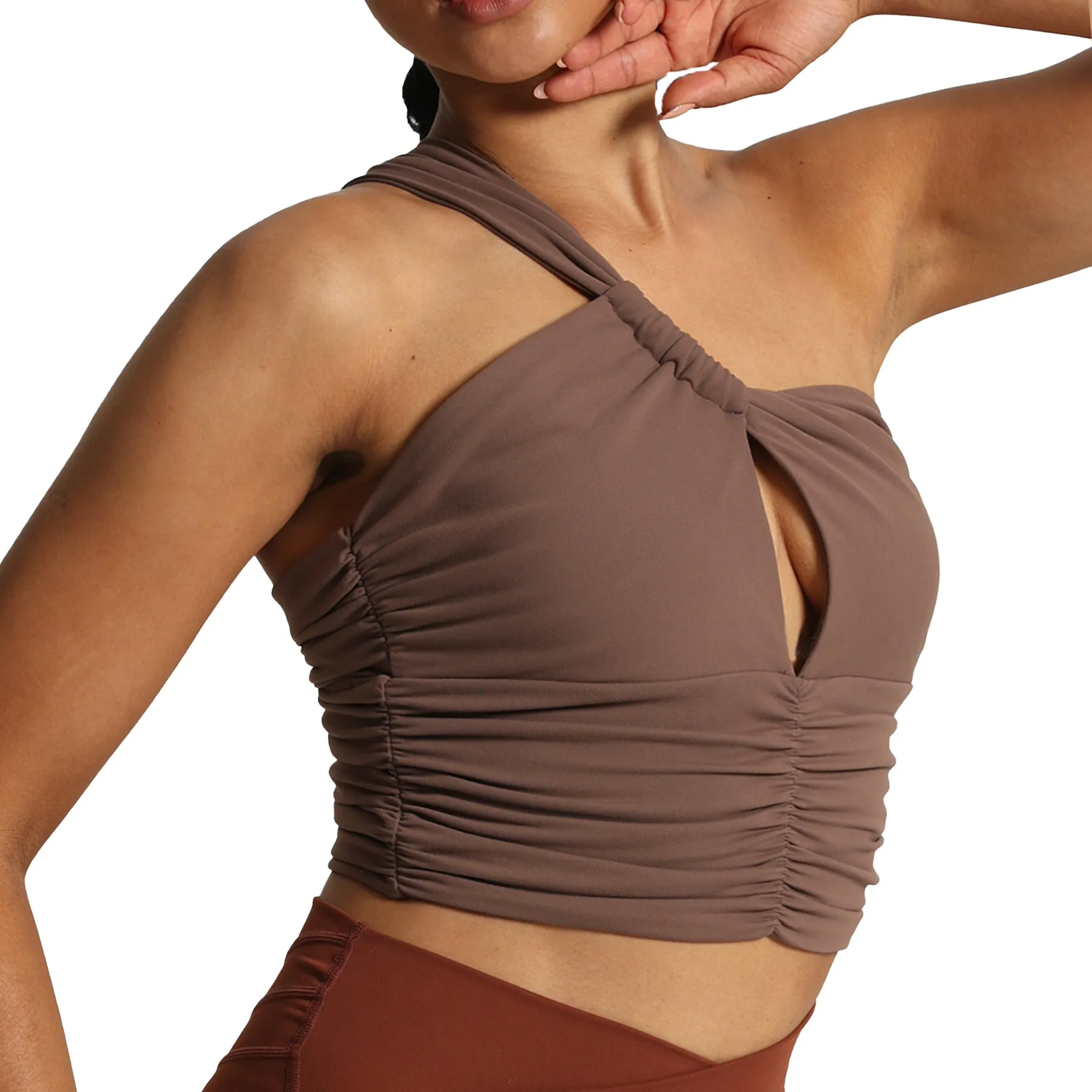 Aoxjox Chrishell One Shoulder Ruched Top