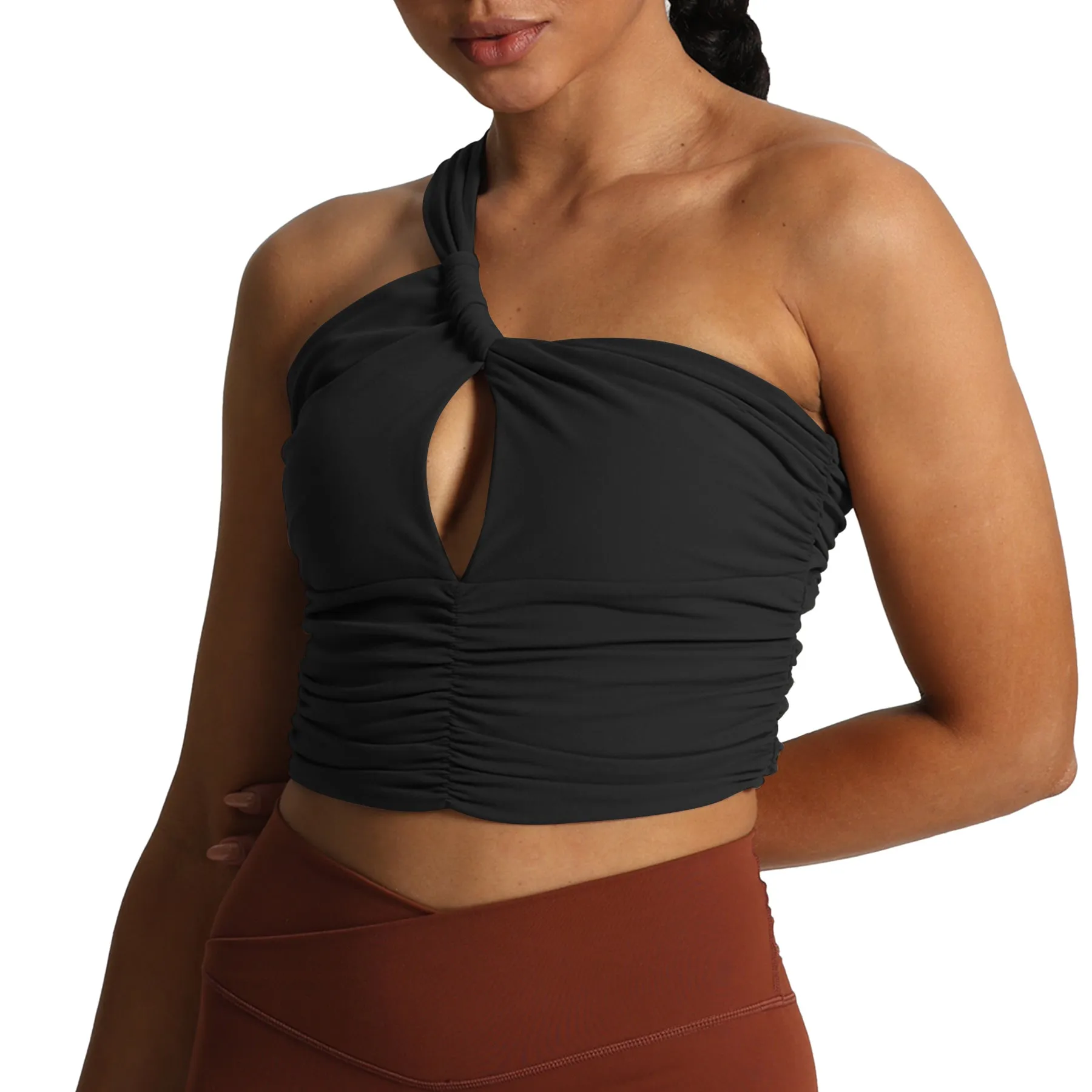 Aoxjox Chrishell One Shoulder Ruched Top