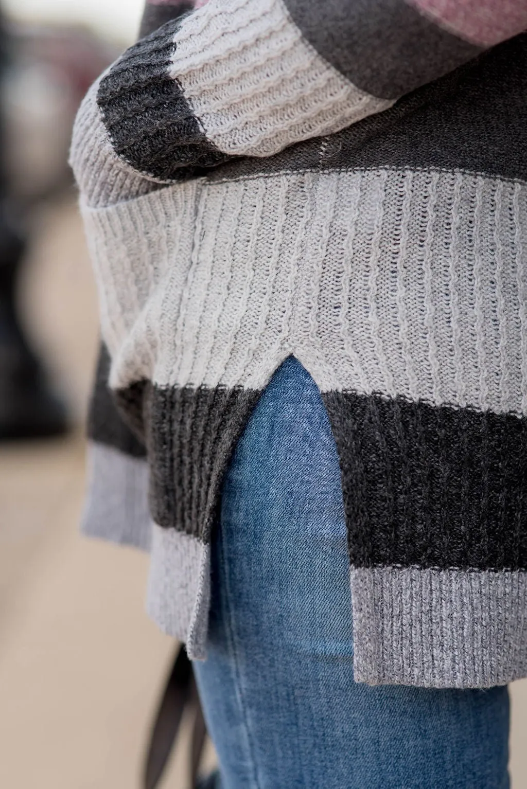 Bold Textured Stripes Cardigan