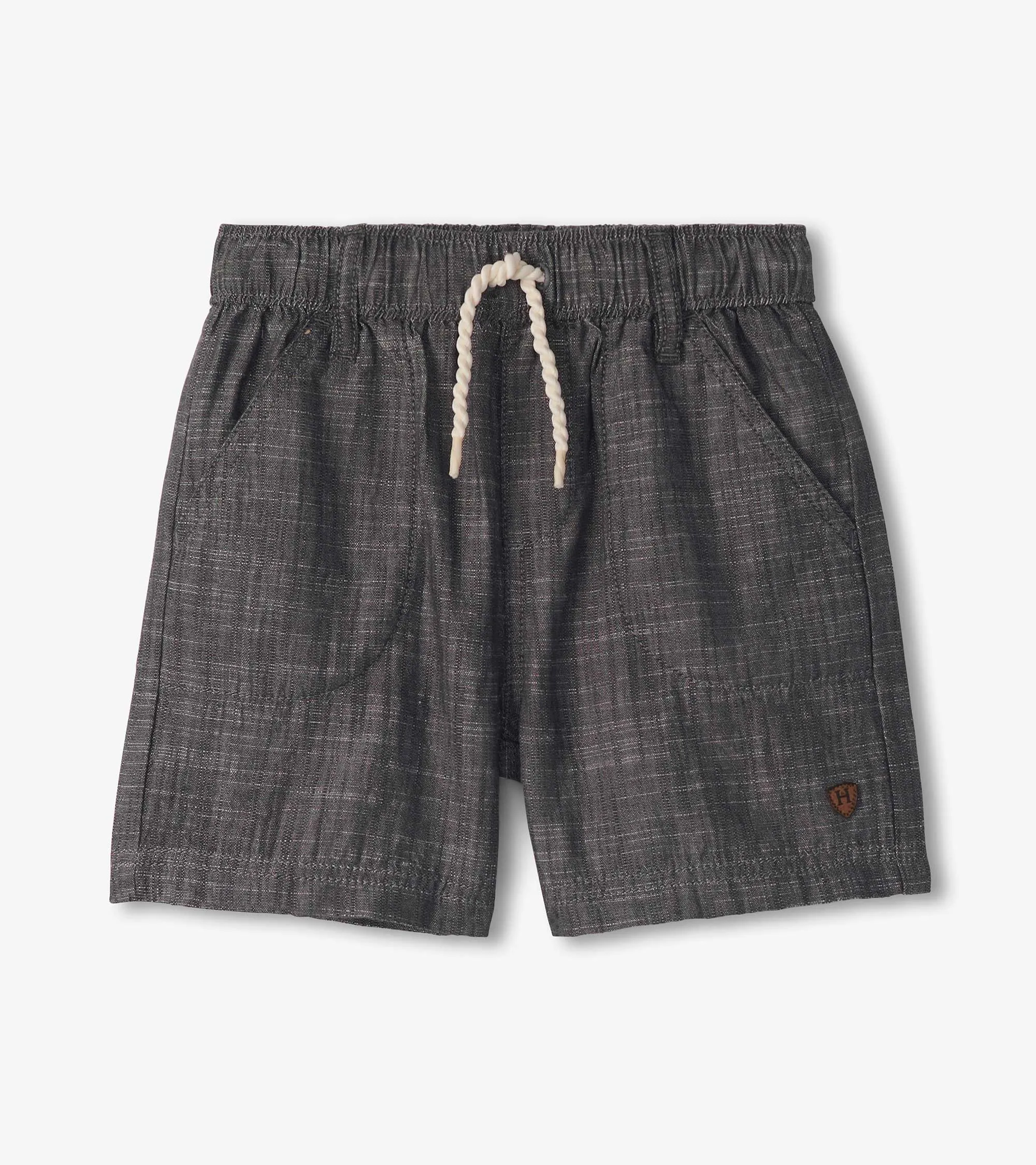 Boys Dark Grey Woven Shorts