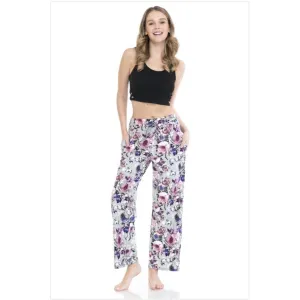 Buttery Soft Lounge / Pyjama Pants - Cool Grey Floral