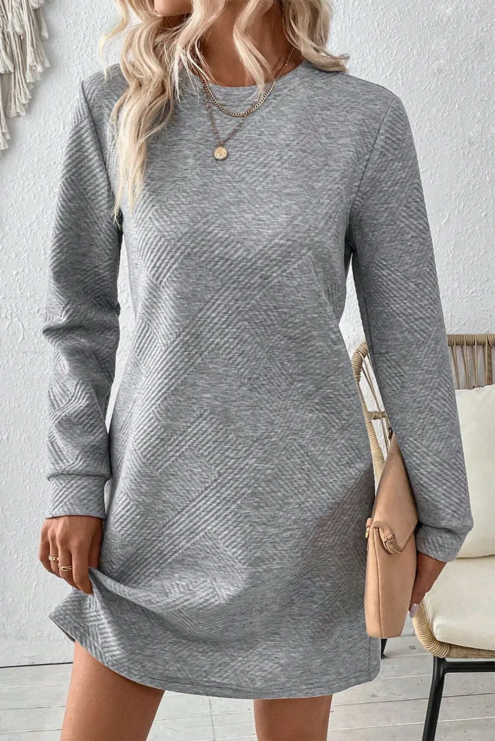 Casual Dress Cotton Linen Dress Shift Dress Midi Dress Cotton Blend Fashion Modern Outdoor Daily Cowl Neck Print Short Sleeve Summer Spring  Regular Fit Gray Polka Dot S M L XL 2XL for Women