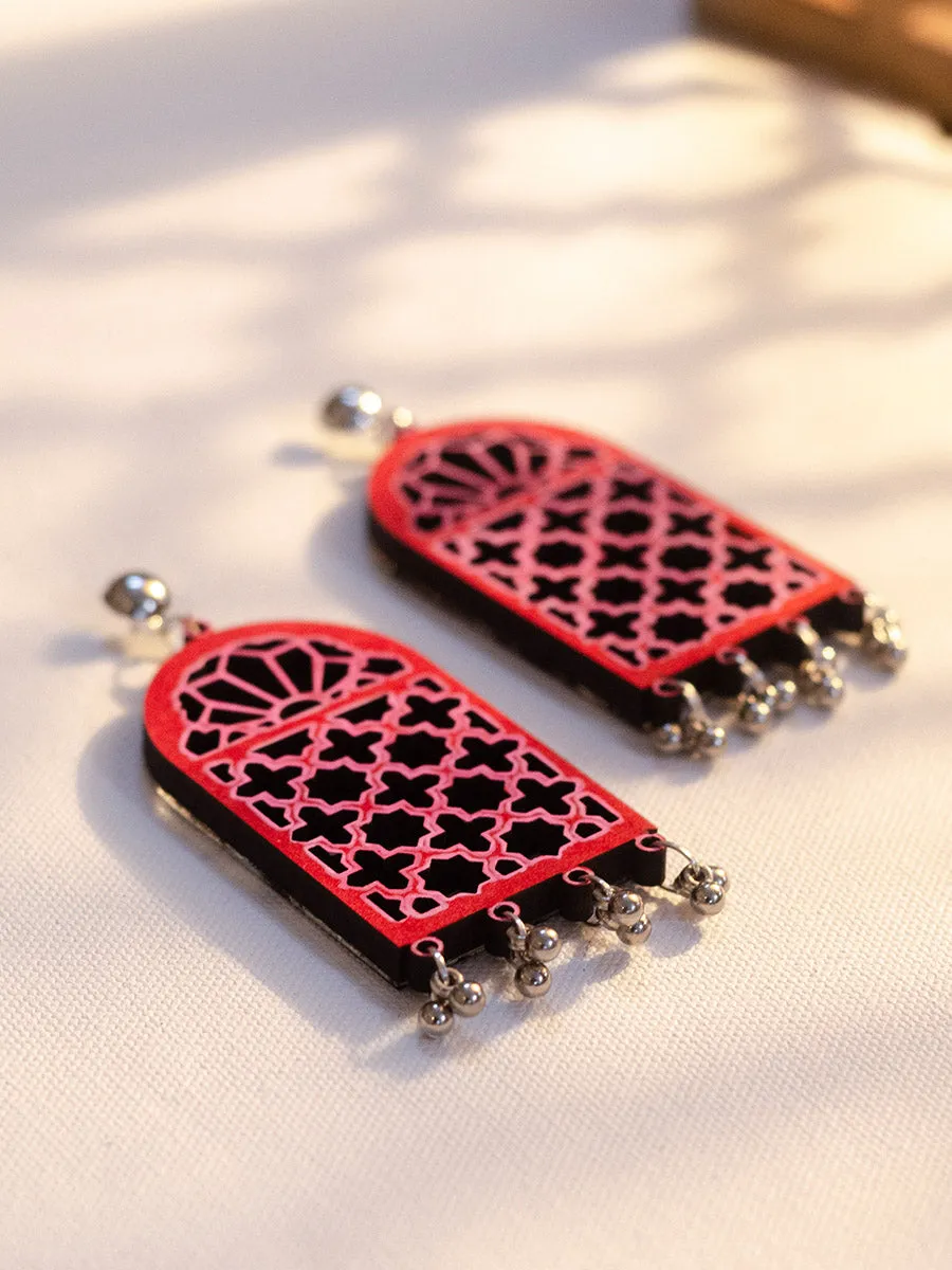 Darpan Mirror Hand-painted Earrings