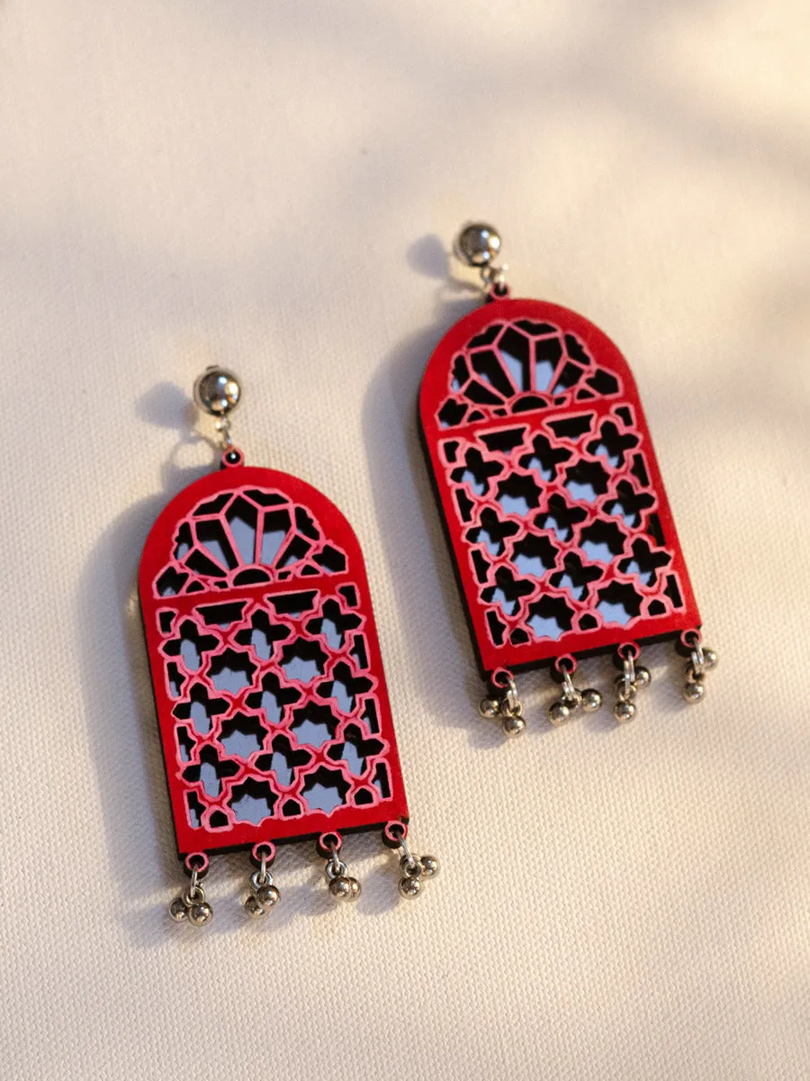 Darpan Mirror Hand-painted Earrings