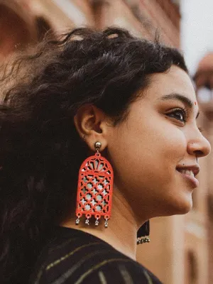 Darpan Mirror Hand-painted Earrings