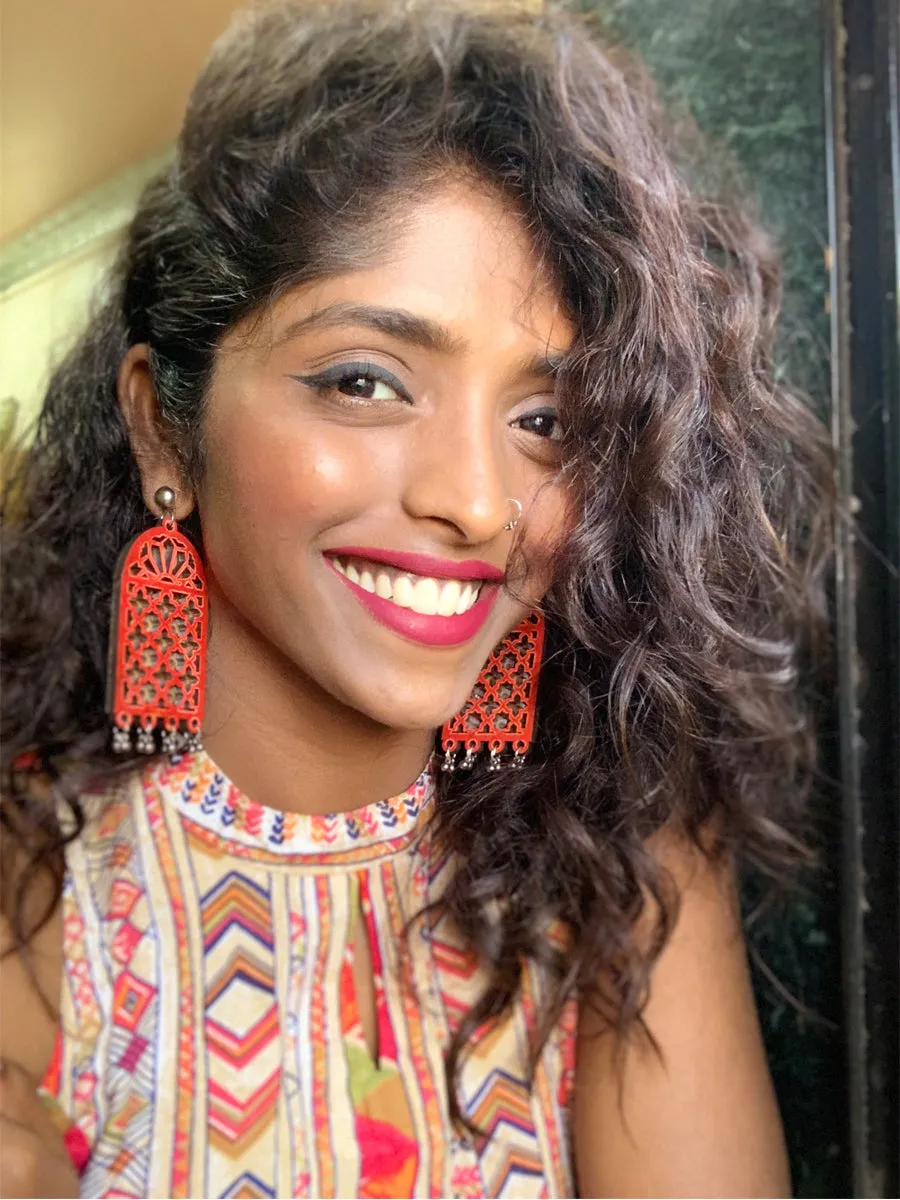 Darpan Mirror Hand-painted Earrings