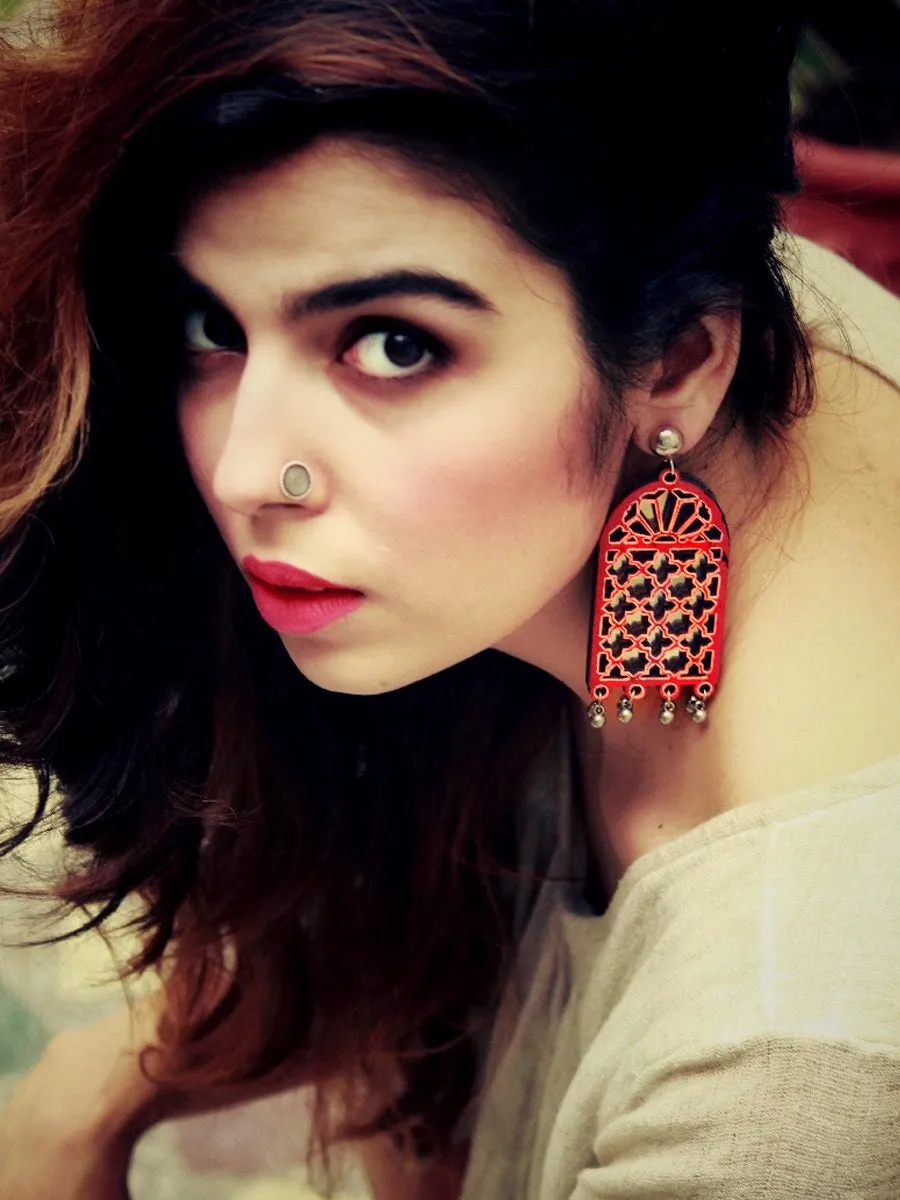 Darpan Mirror Hand-painted Earrings