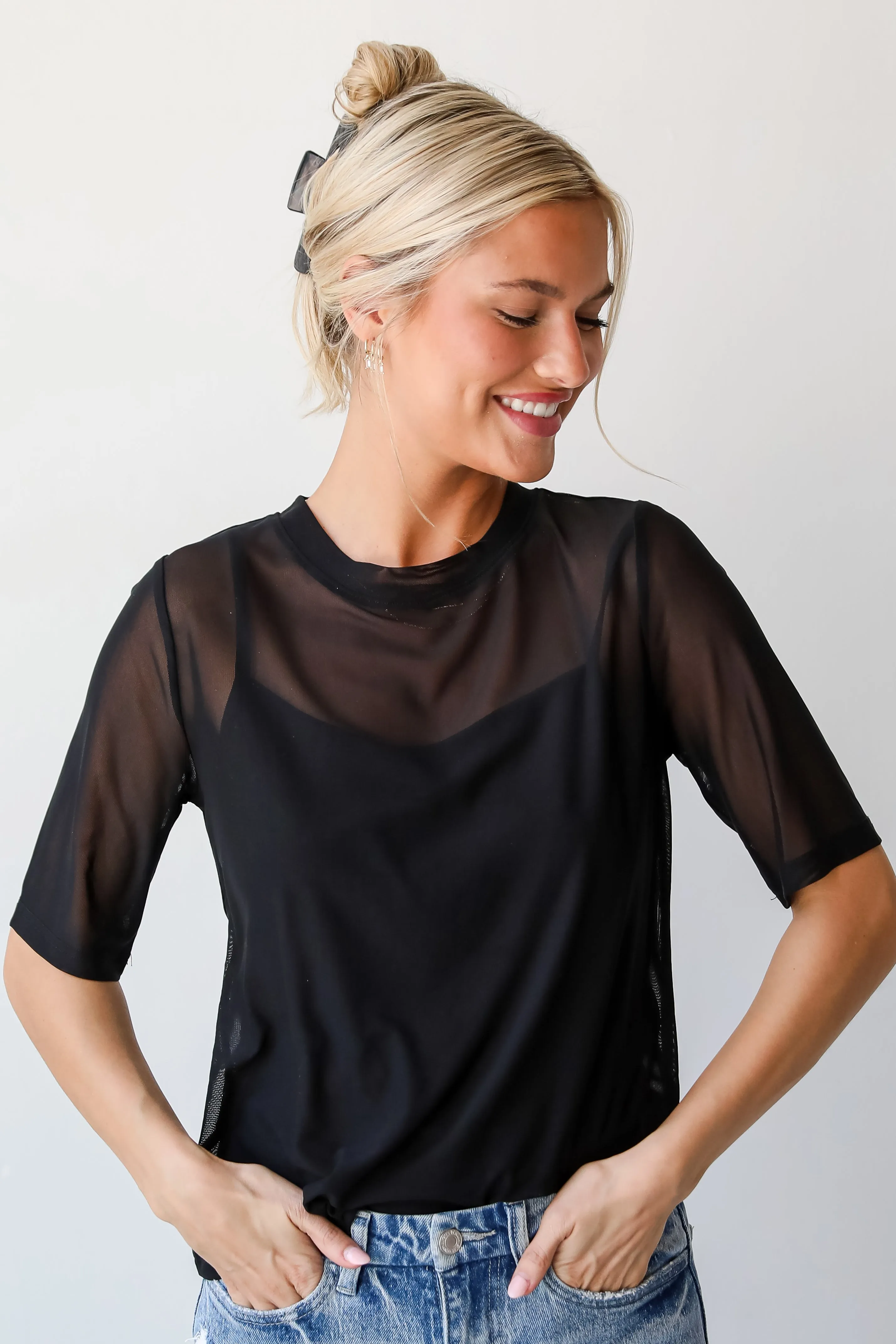 FINAL SALE - Have You Crushin' Mesh Top