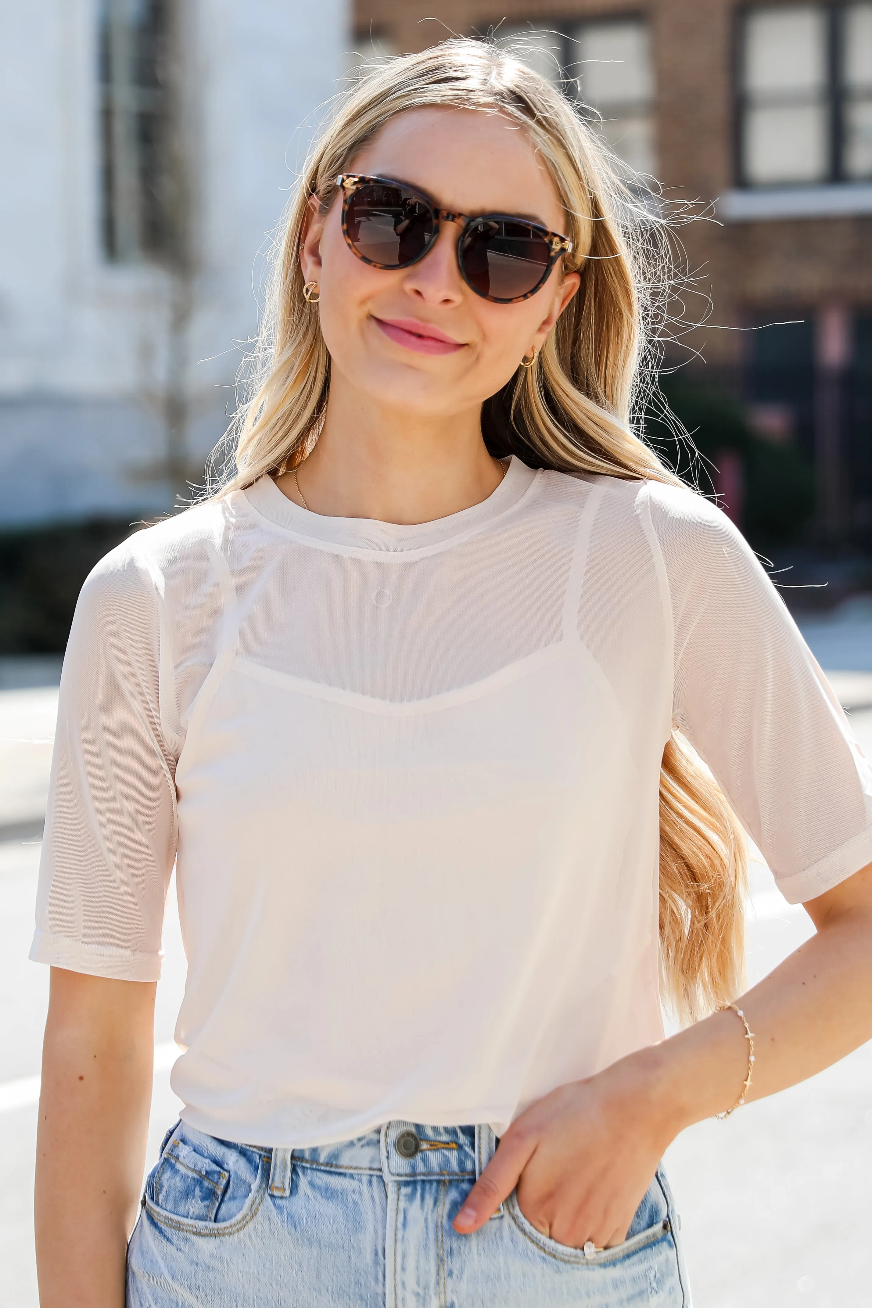 FINAL SALE - Have You Crushin' Mesh Top