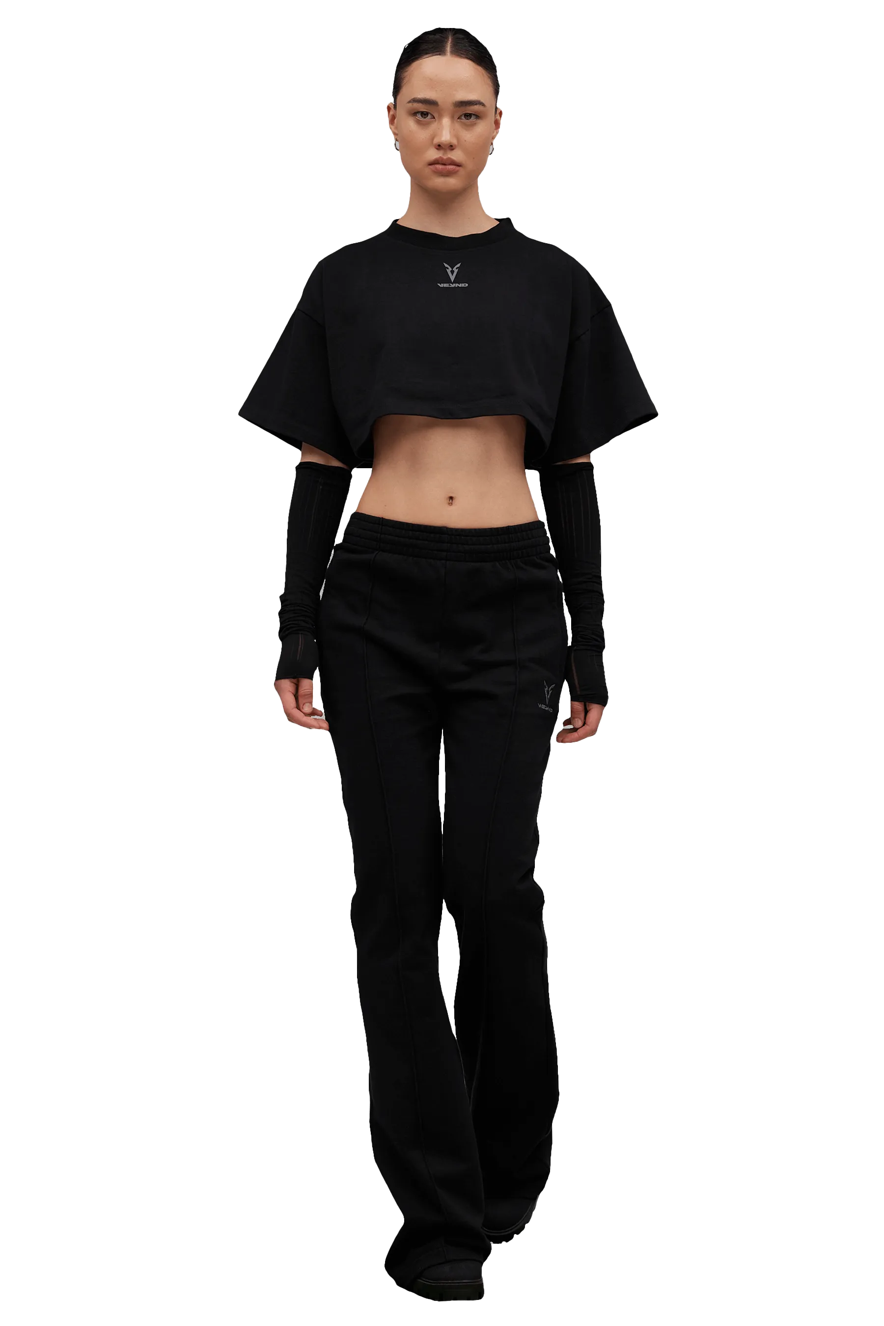FLARED JOGGERS - Black