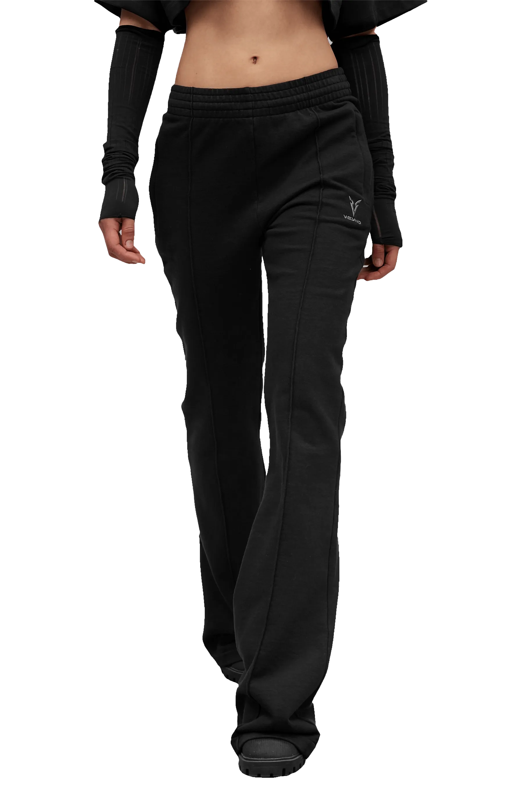 FLARED JOGGERS - Black