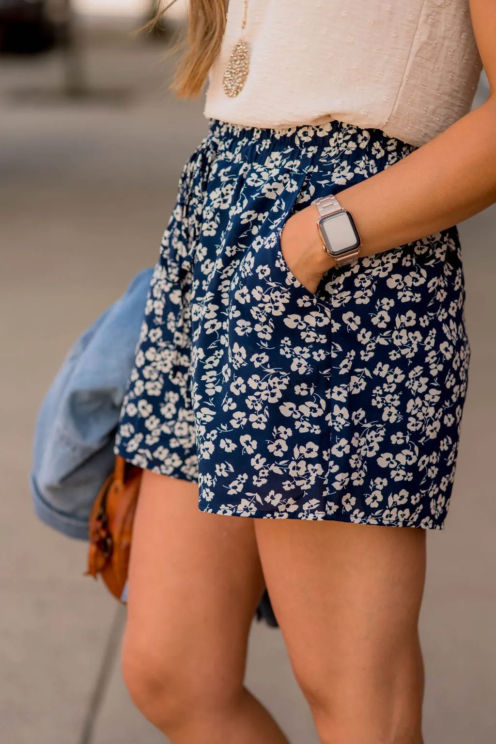Floral Fun Tie Waist Shorts