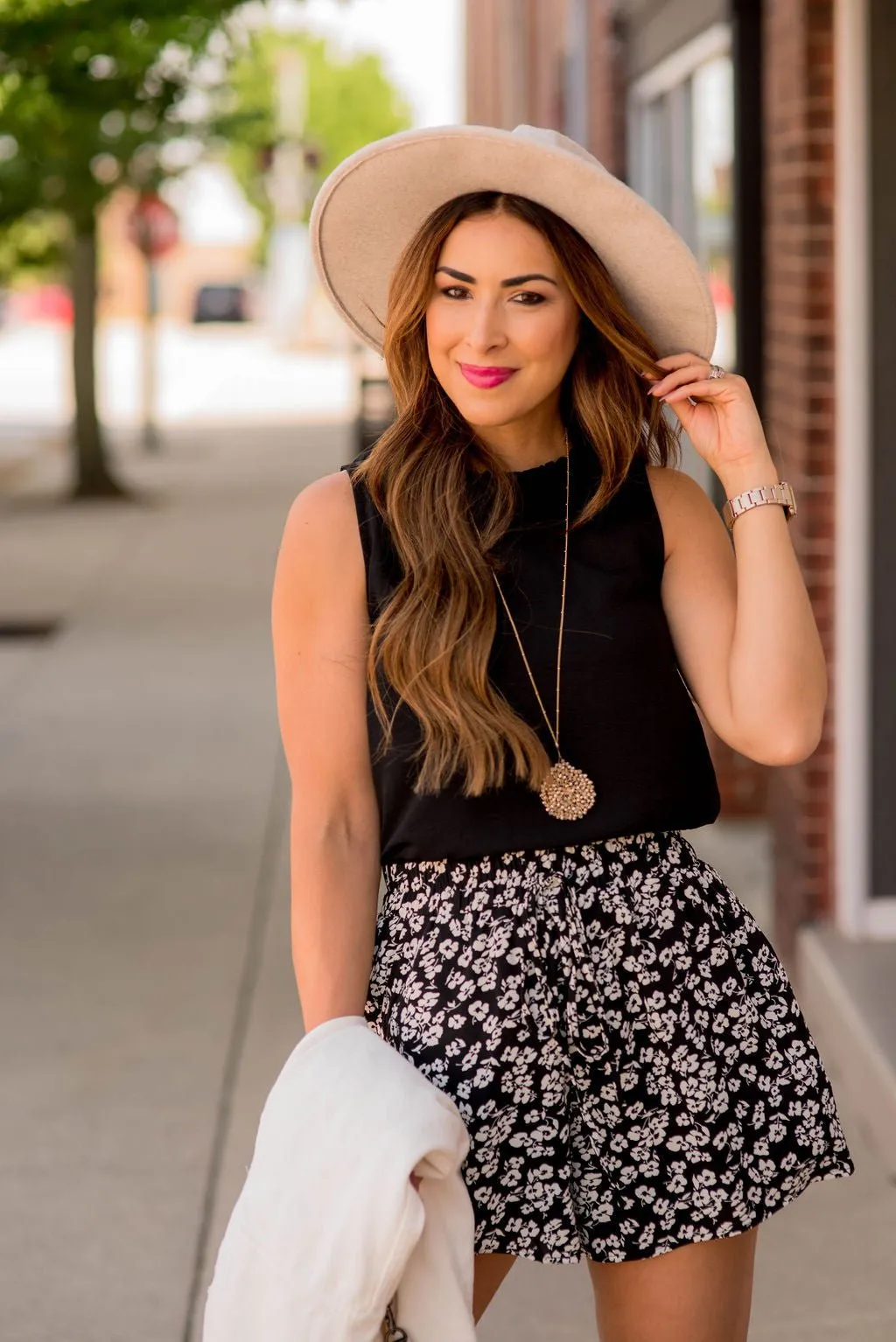 Floral Fun Tie Waist Shorts