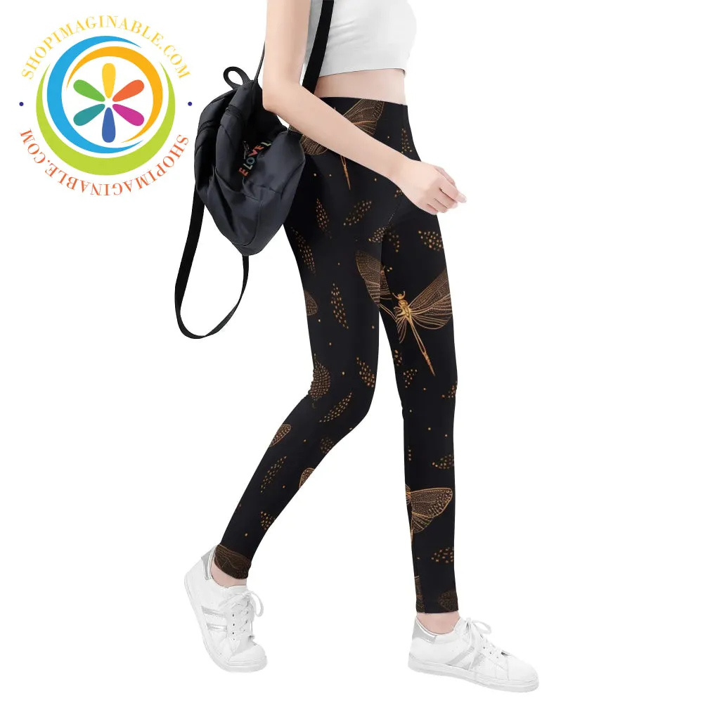 Fly Fly Dragonfly Leggings Yoga Pants