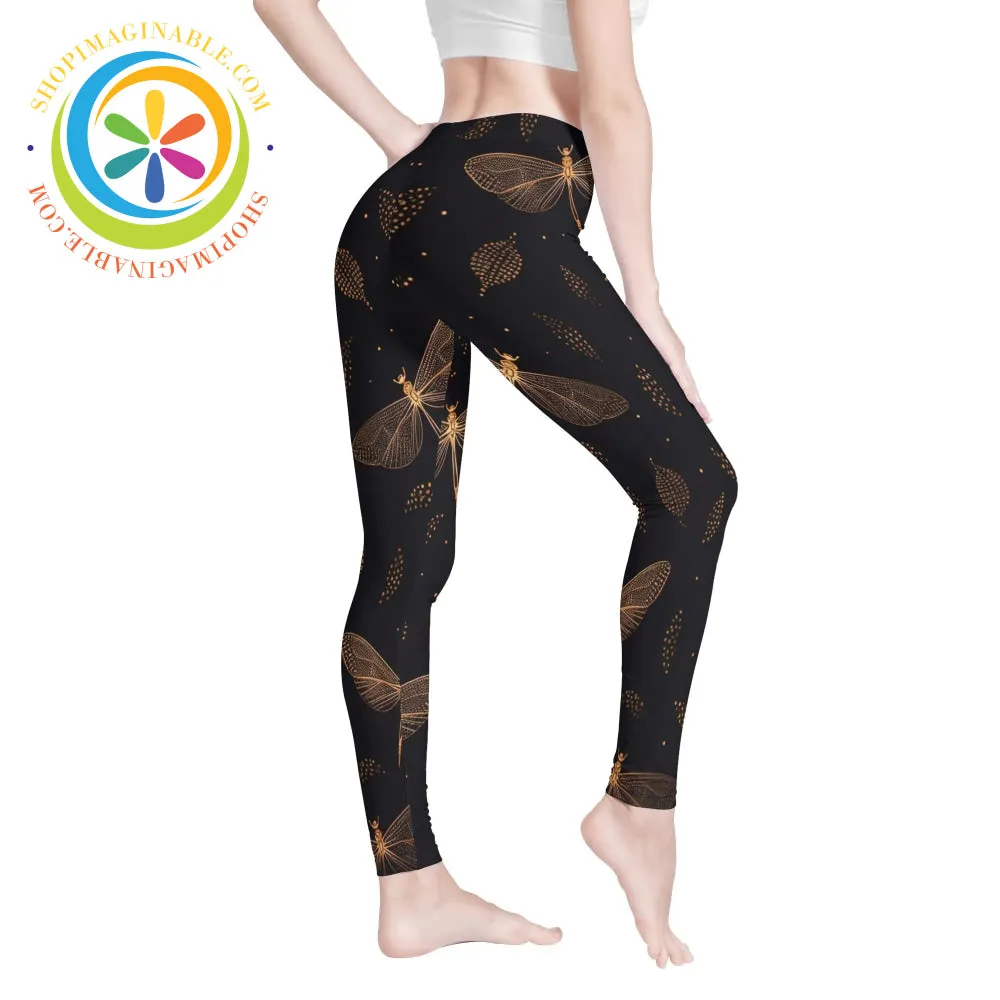 Fly Fly Dragonfly Leggings Yoga Pants