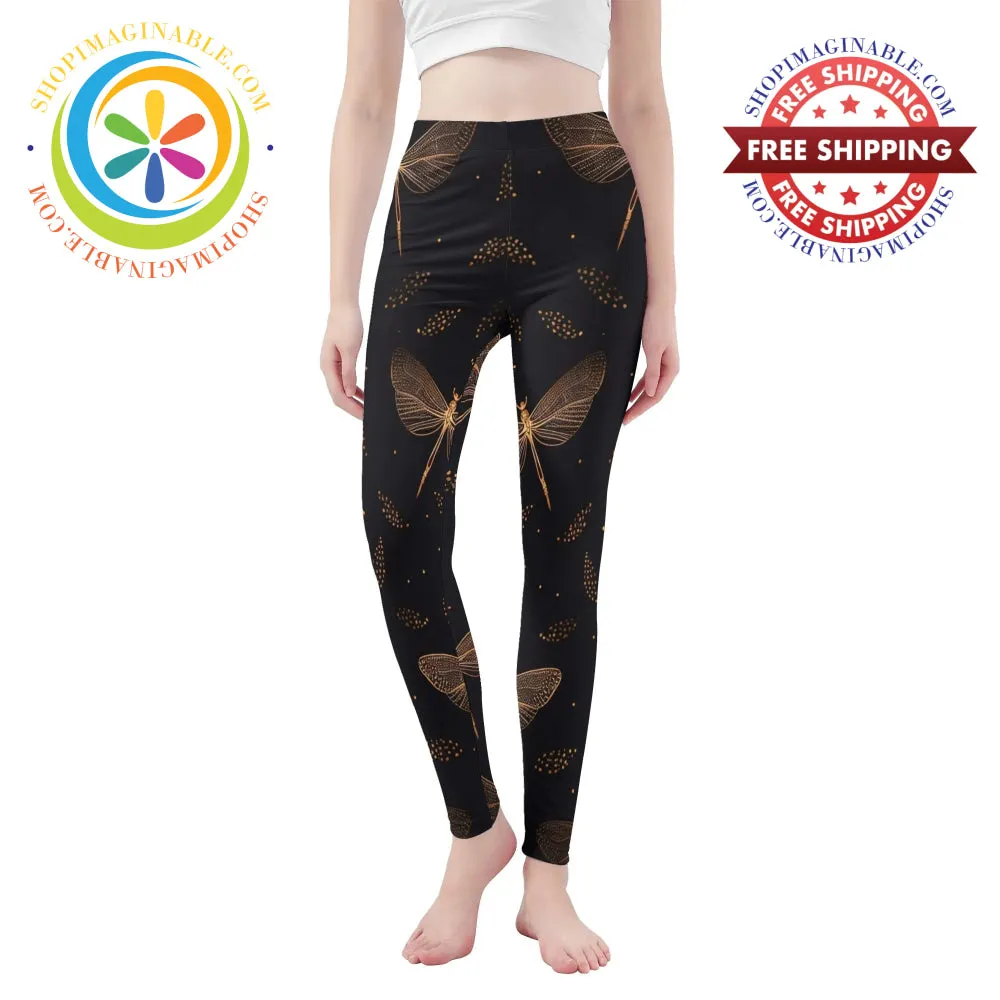 Fly Fly Dragonfly Leggings Yoga Pants