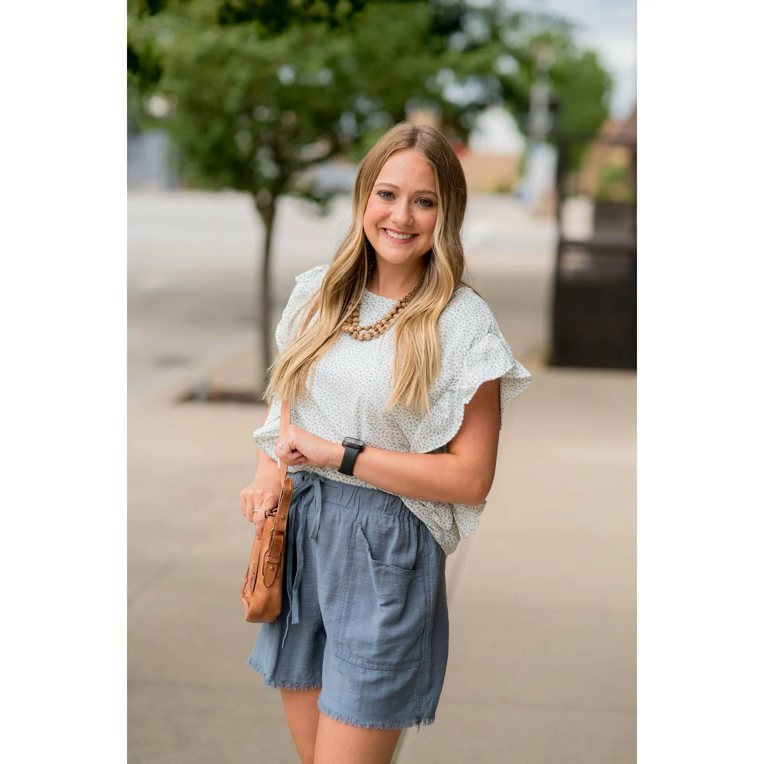 Fringe Tie Pocket Shorts