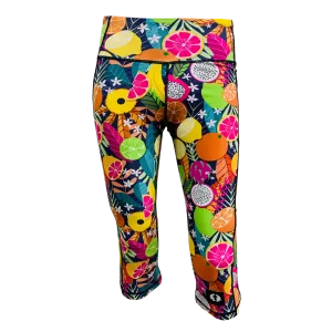 High Waist Funky 3/4 Leggings - Fruity
