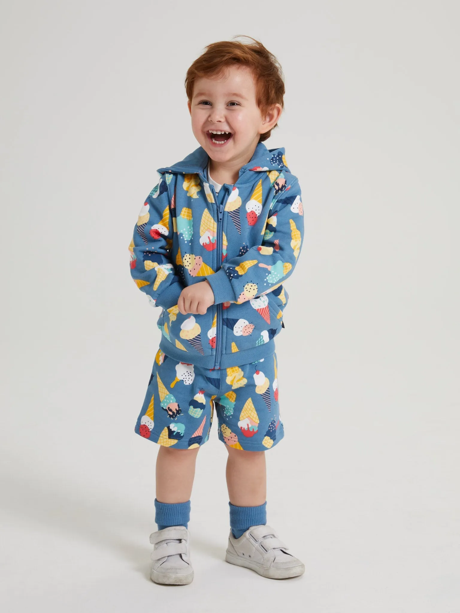 Ice Cream Print Kids Jersey Shorts