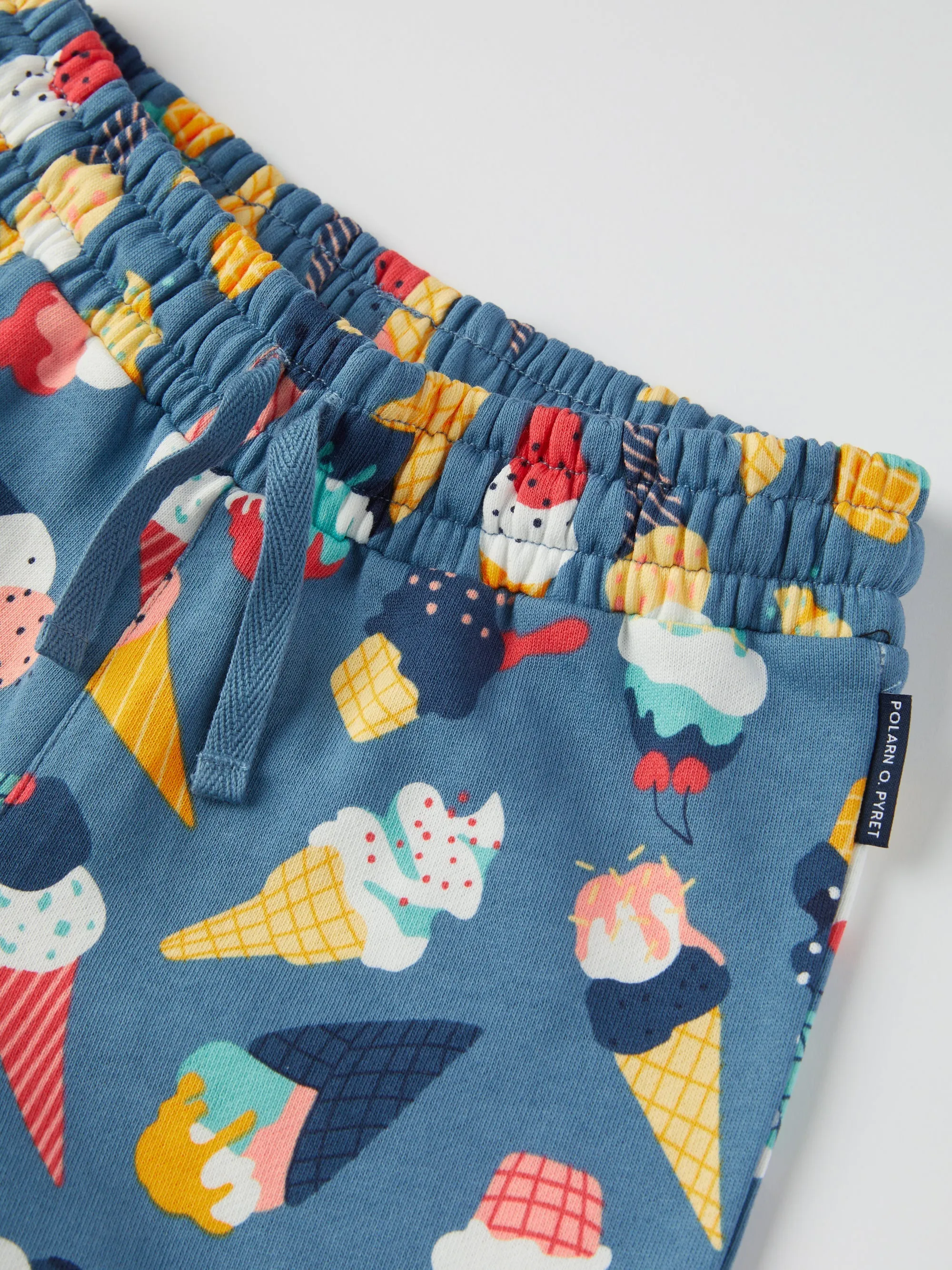 Ice Cream Print Kids Jersey Shorts