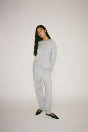 Jorun - Knit lounge pants I Grey melange
