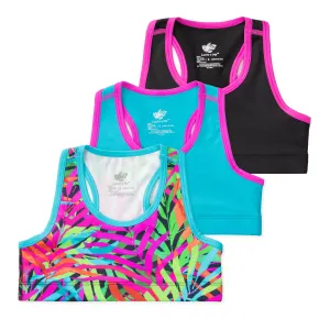 Layla Girls Racerback Cropped Tank (3-Pack)