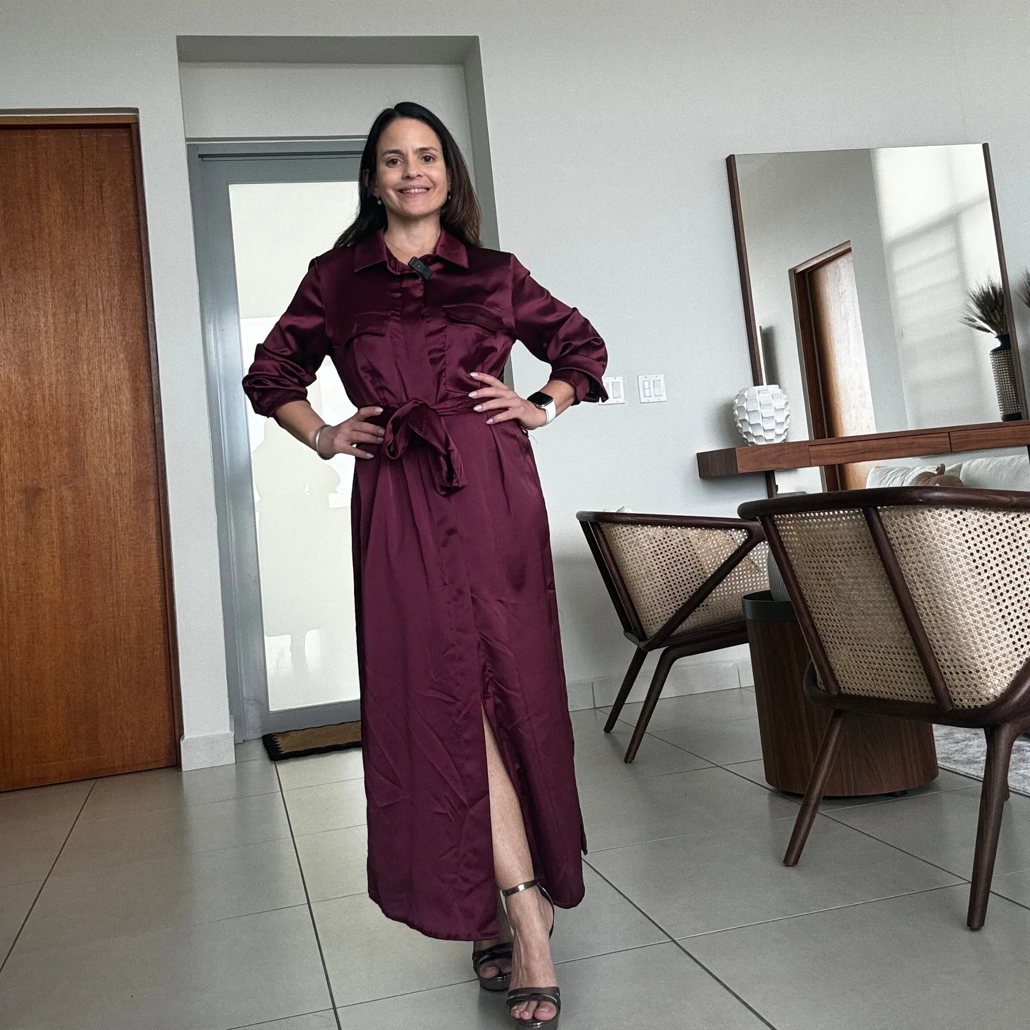 Long sleeves midi dress