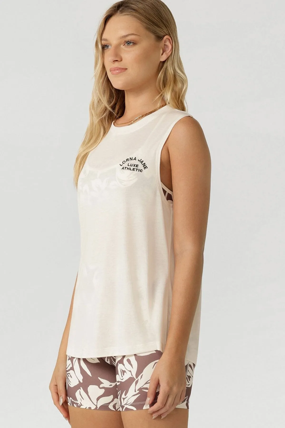 Lotus Muscle Tank | Cream