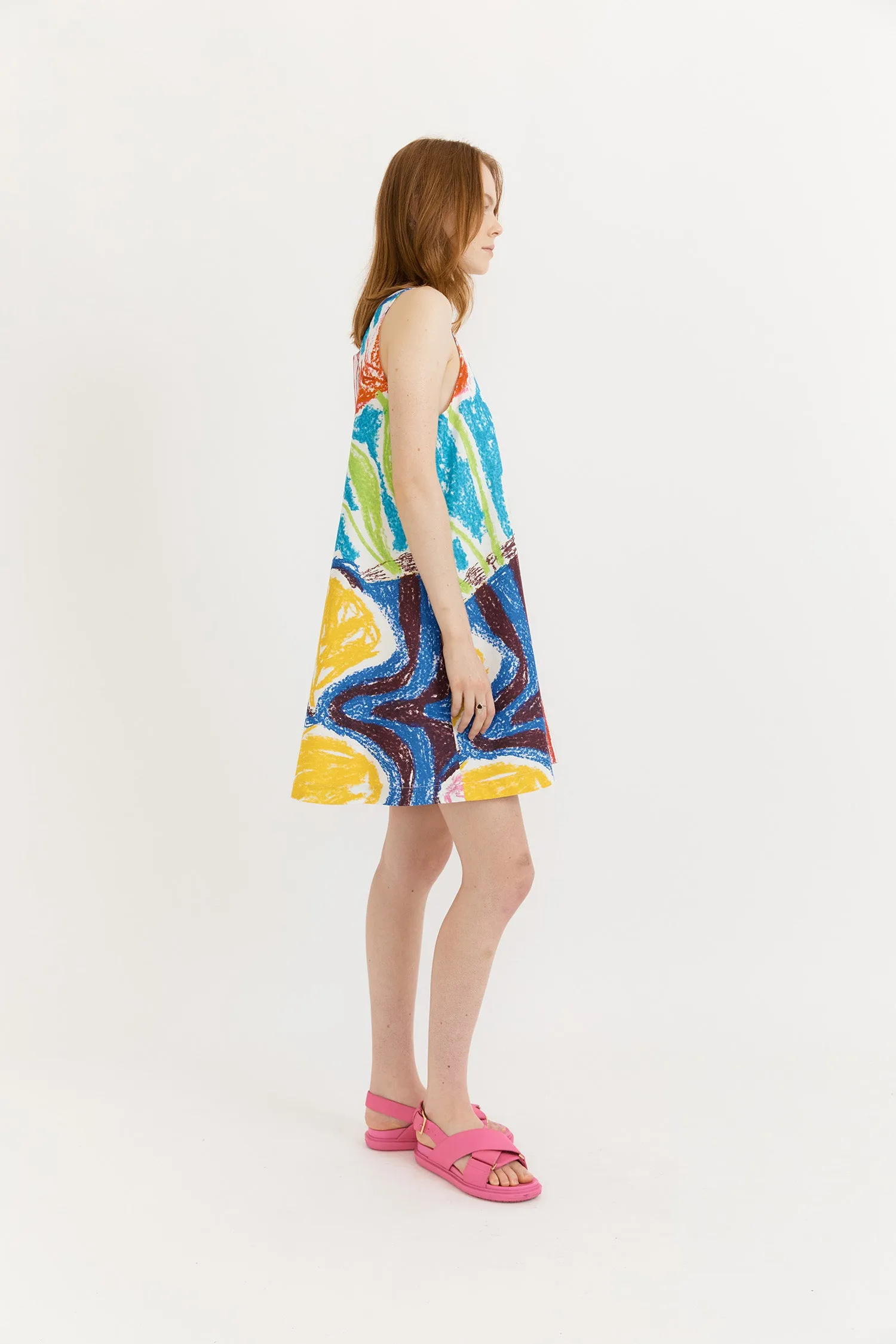 LOU LOU MINI FLARE DRESS-MIX PRINT