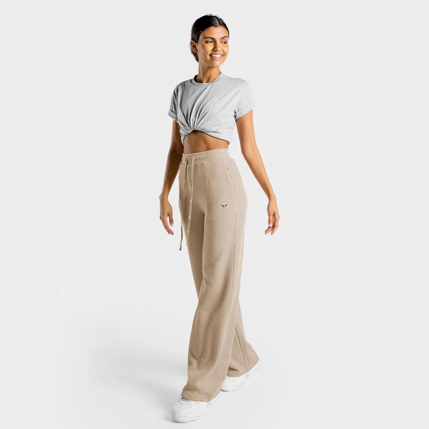 Luxe Wide Leg Pants - Stone