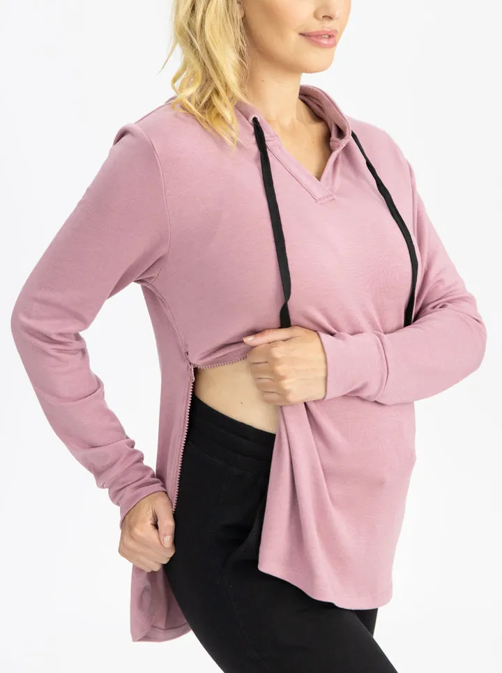 Maternity 2 Pieces Loungewear Set in Pink/Black