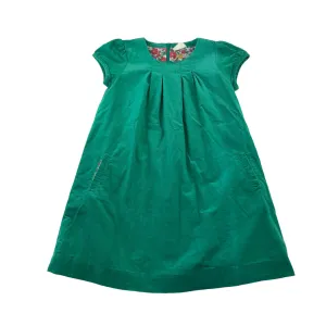 Mini Boden dress 9-10 years turquoise corduroy A-line cotton