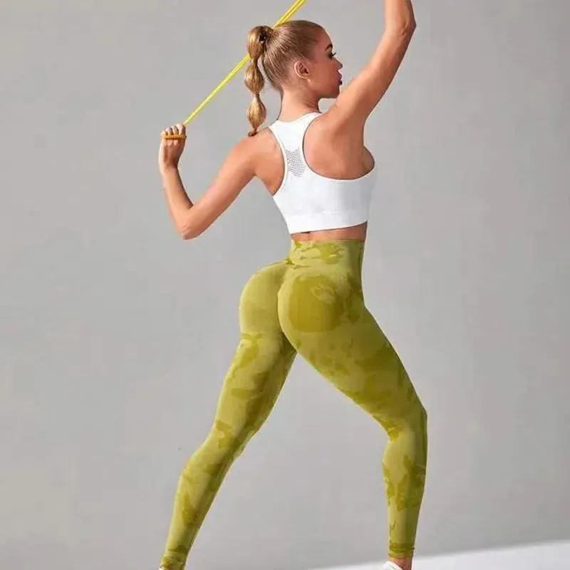 New Camo Leopard Seamless Leggings for Women Active Wear