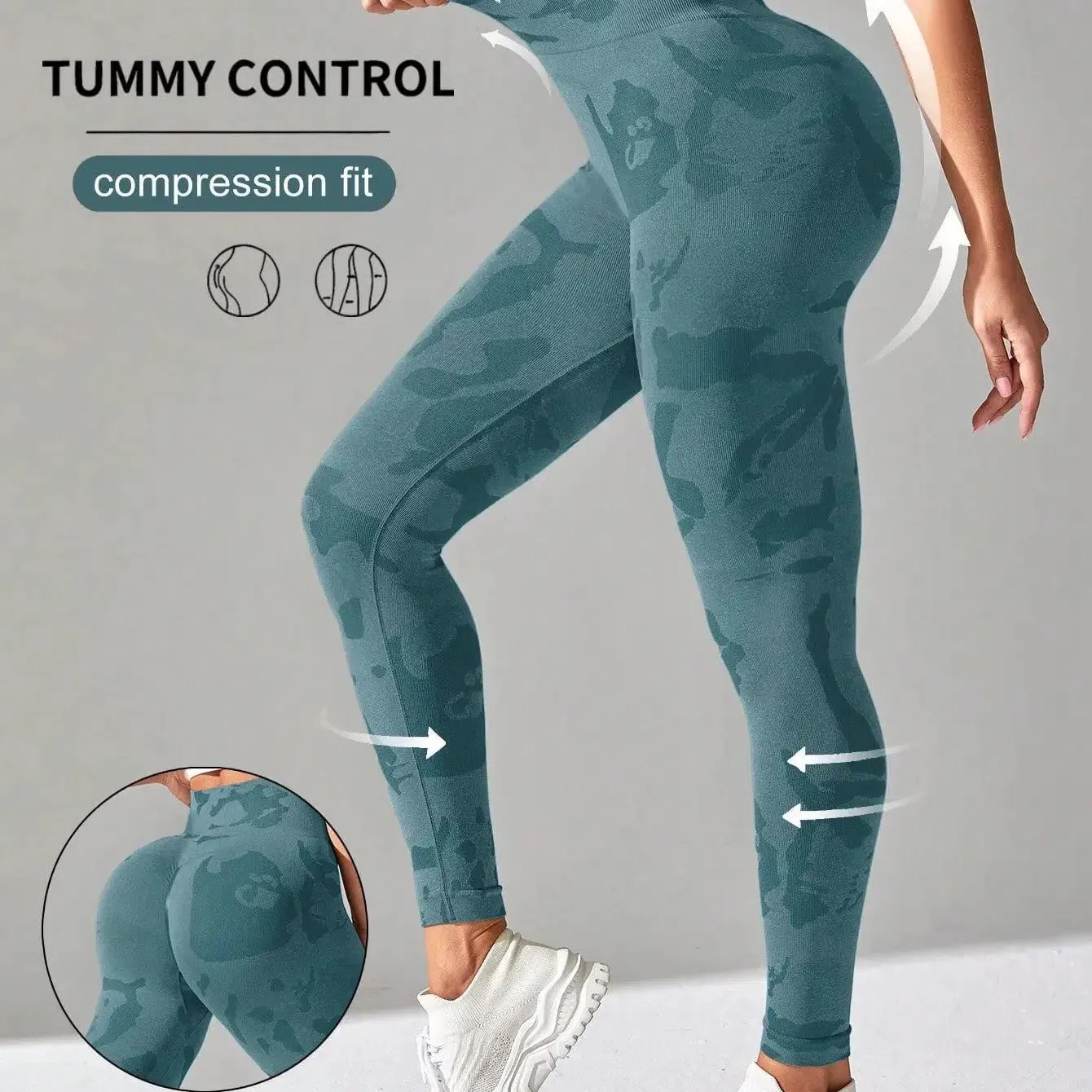 New Camo Leopard Seamless Leggings for Women Active Wear