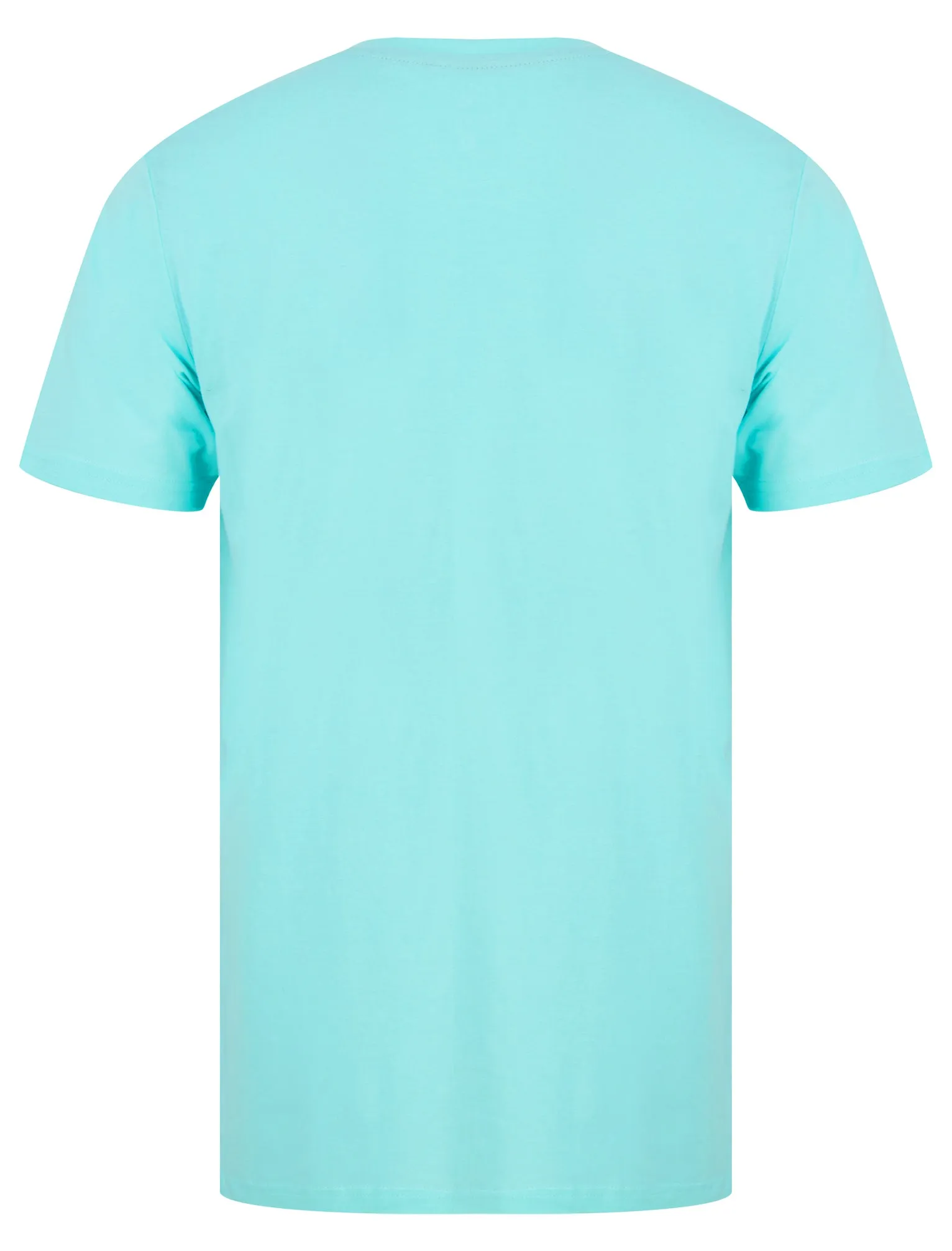 Palm Springs Motif Cotton Jersey T-Shirt in Limpet Shell Blue - South Shore
