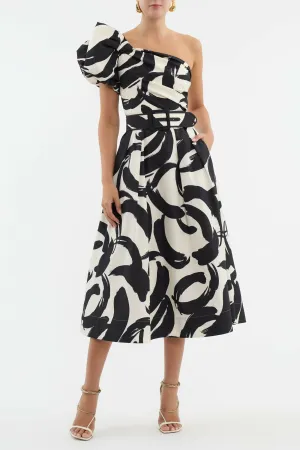 Rebecca Vallance Pompidou One Shoulder Midi Size 12