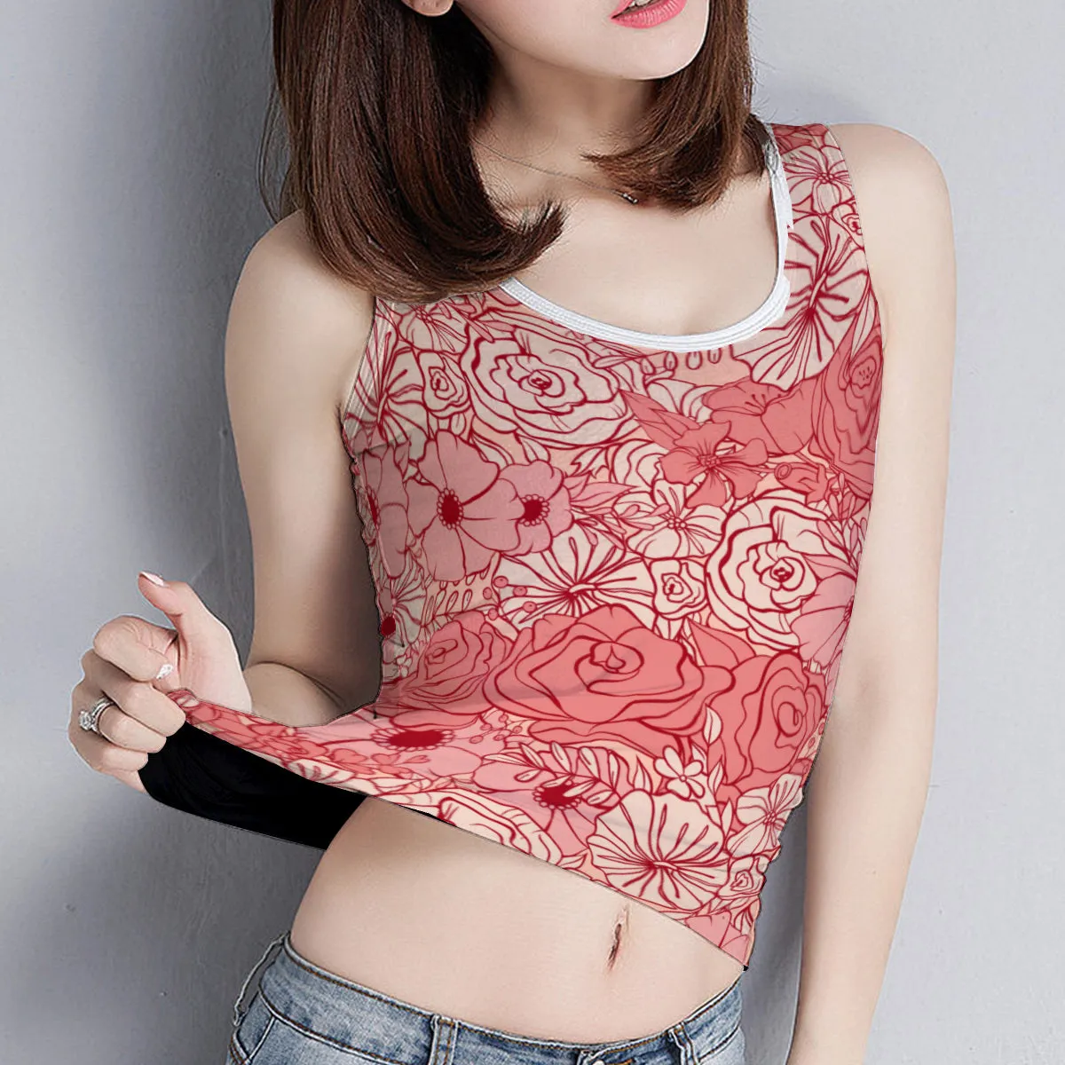 Red Rose Tank Top