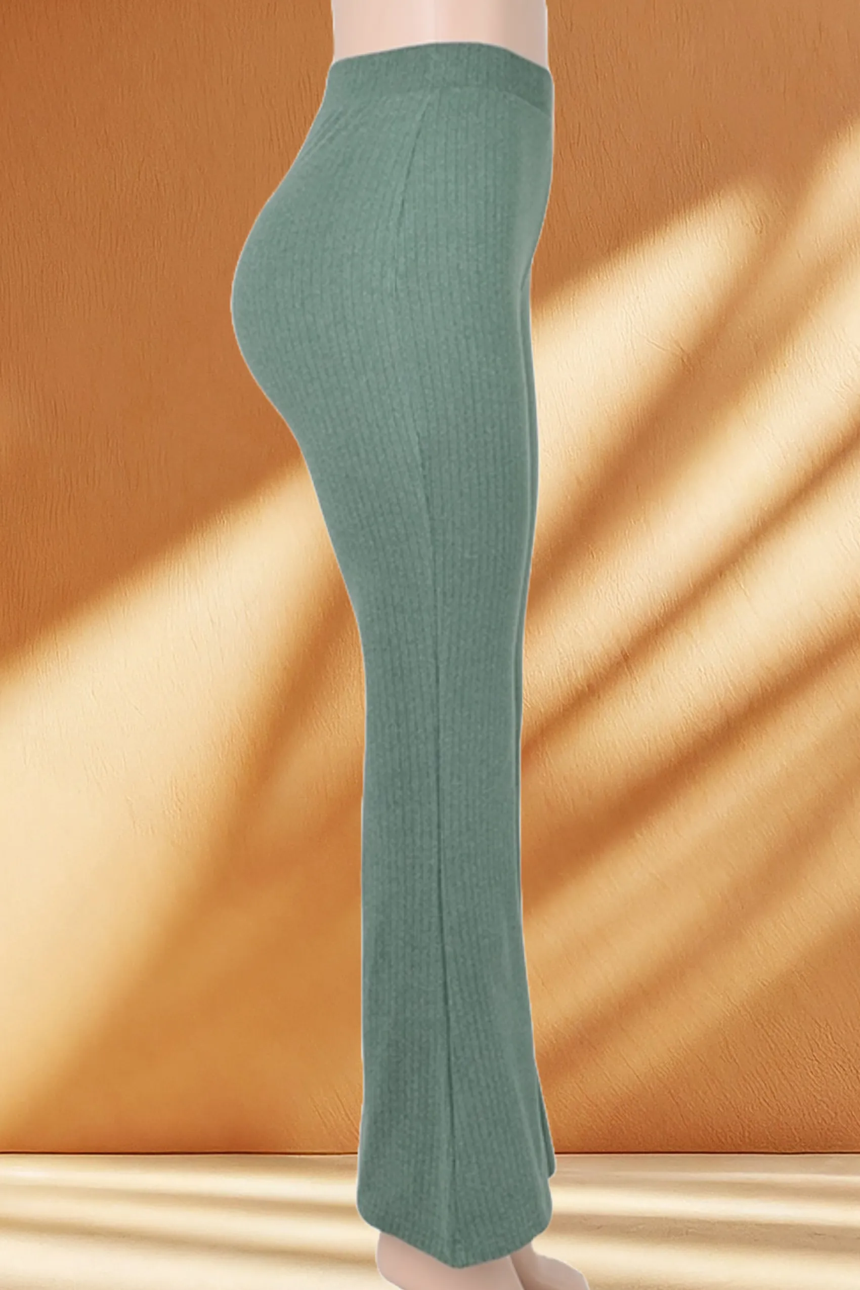 Ribbed Flare Pants