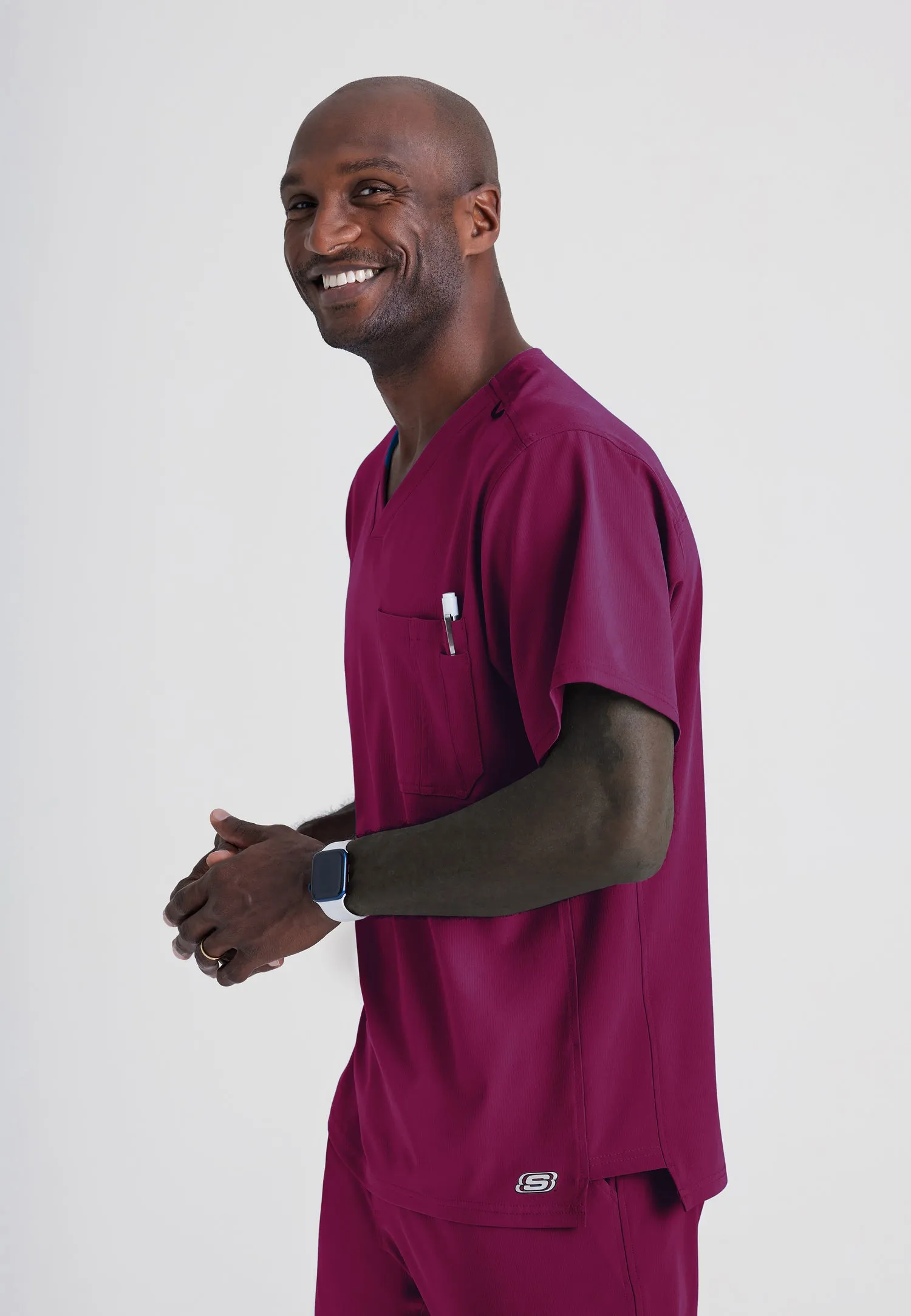 Skechers Mens Aspire front-Pocket Scrub Set