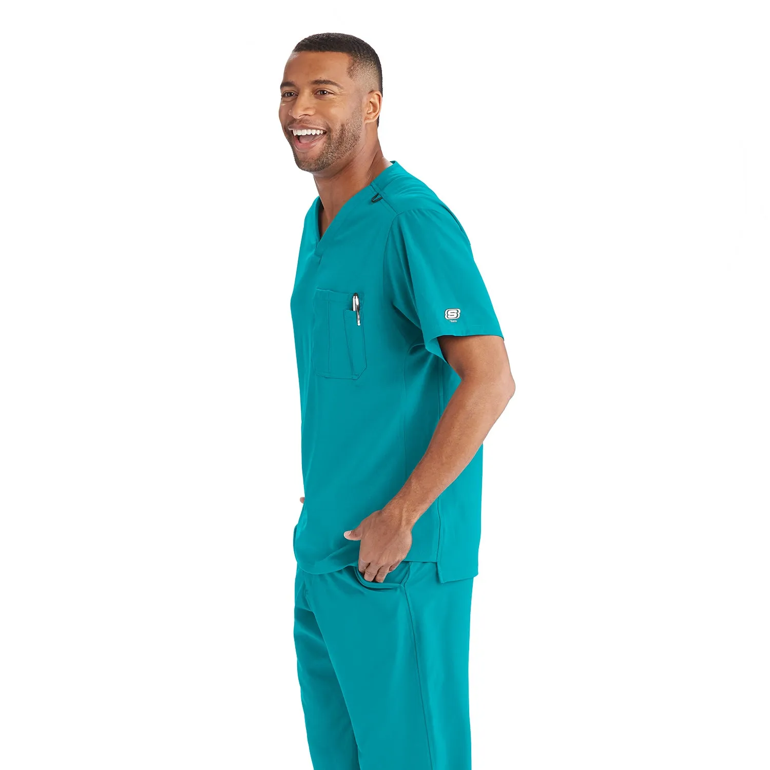 Skechers Mens Aspire front-Pocket Scrub Set
