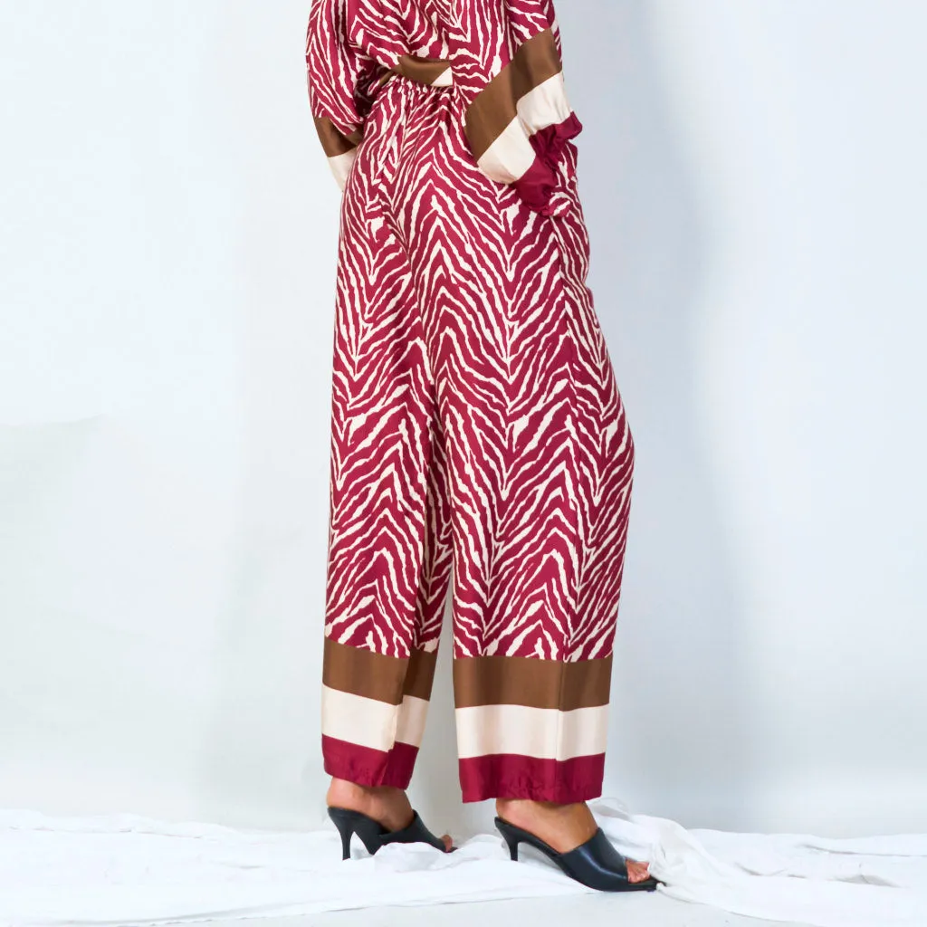 Stylish wide-leg pants with drawstring waist wholesale