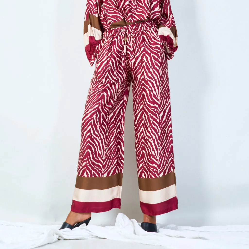 Stylish wide-leg pants with drawstring waist wholesale