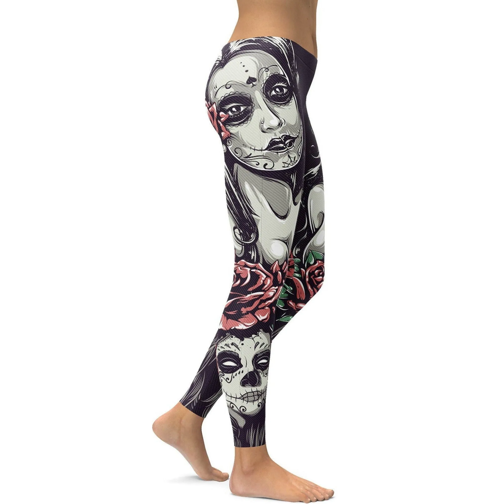 Sugar Skulls and Roses Leggings