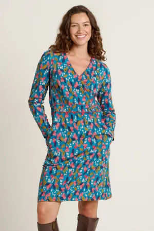 Trailing Berry Wrap Dress