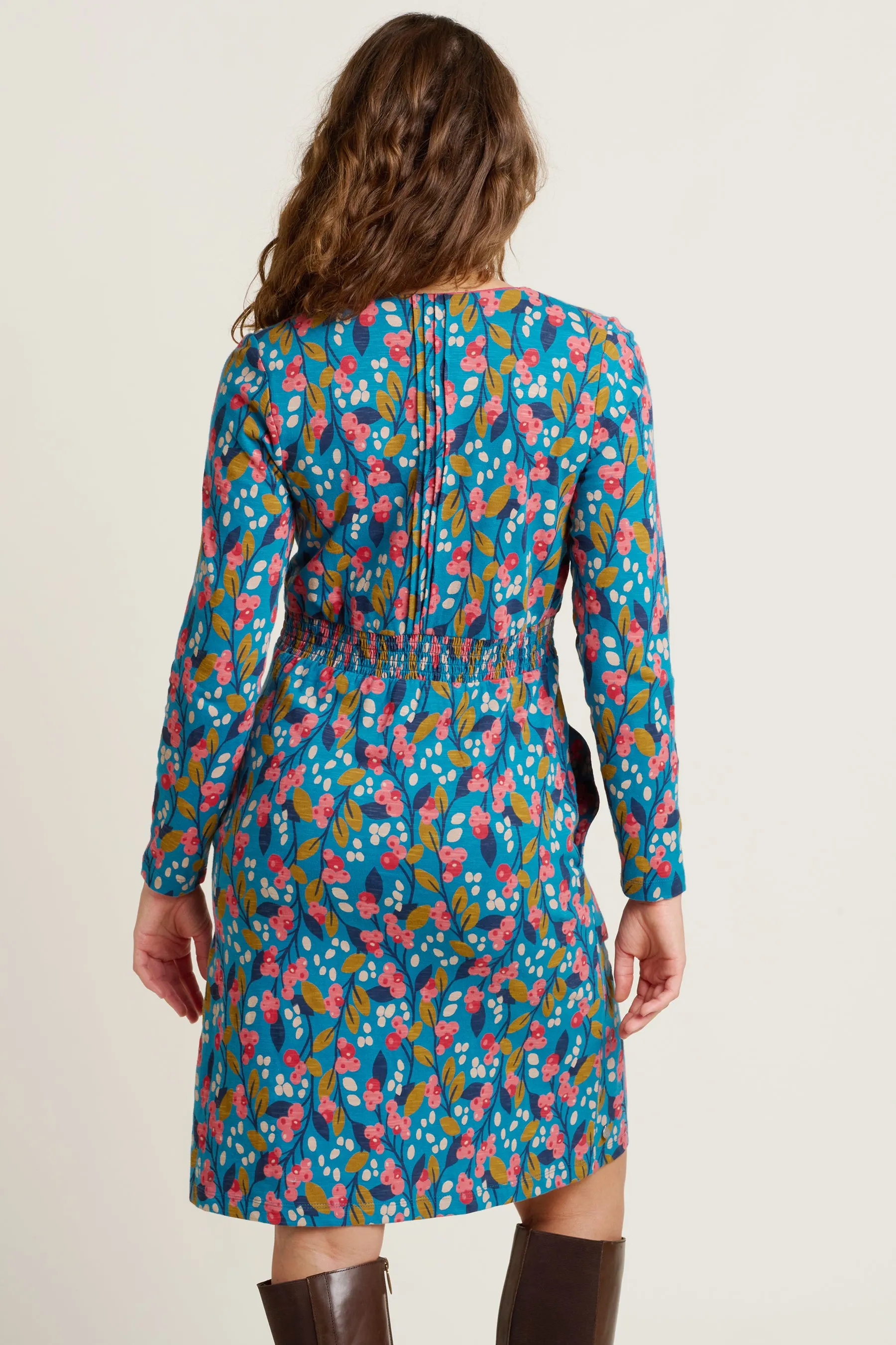 Trailing Berry Wrap Dress